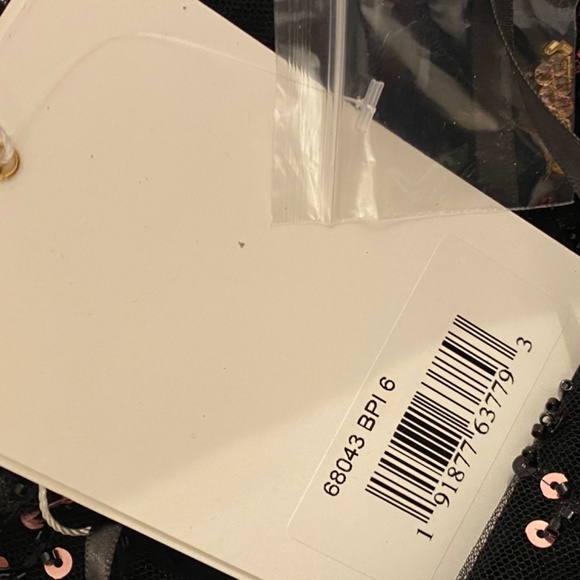 Mac Duggal Sequin Embellished Ruffle Shoulder Lace-Up Back Sheath Gown - Picture 7 of 10